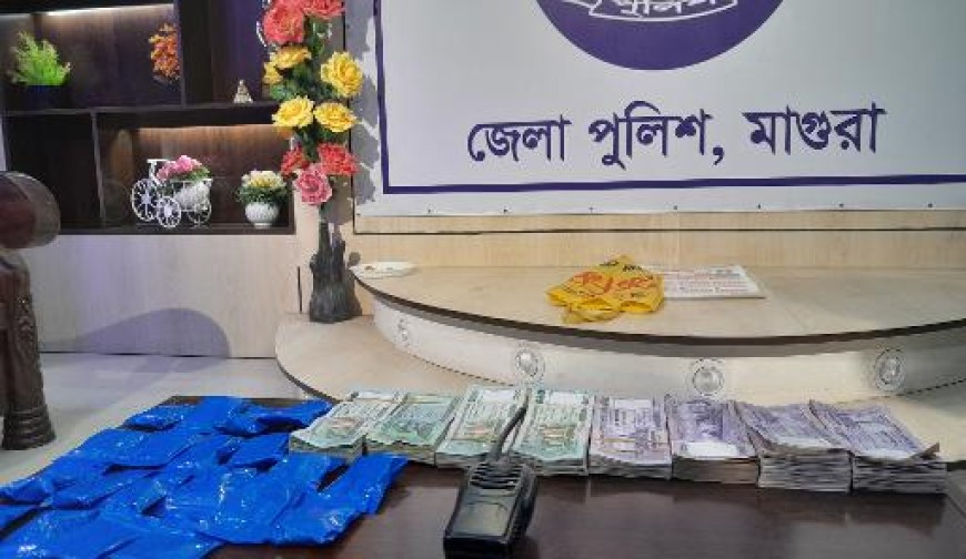 মাগুরায় নারীসহ দুইজন গ্রেফতার,  ৪ হাজার পিস ইয়াবা উদ্ধার