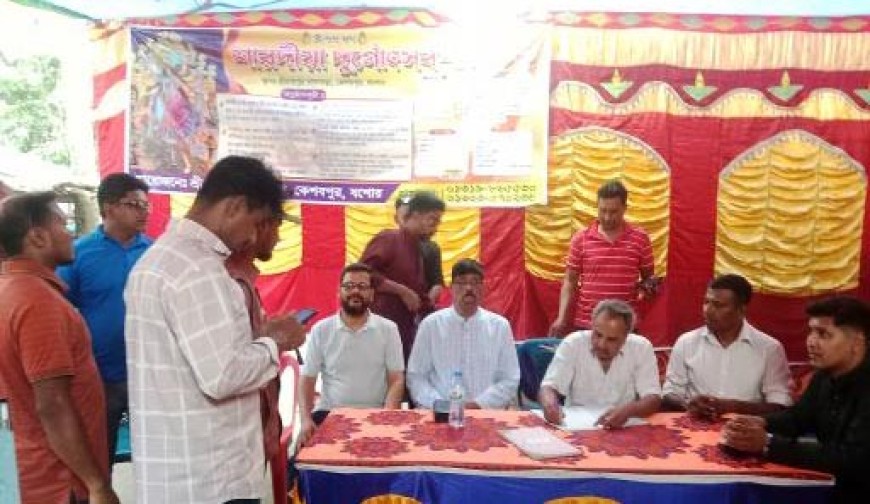 কেশবপুরে বায়সাসহ বিভিন্ন পূজামণ্ডপ  পরিদর্শনে আবুল হোসেন আজাদ