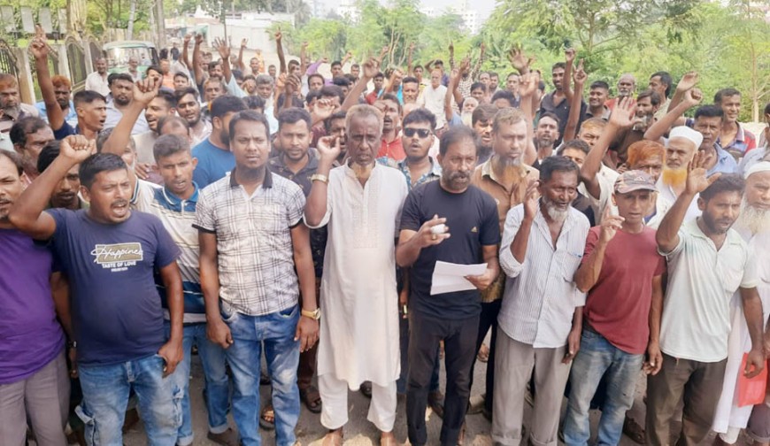 যশোরে অটোরিকশা শ্রমিক ইউনিয়ন  অফিস উচ্ছেদ বন্ধের দাবি
