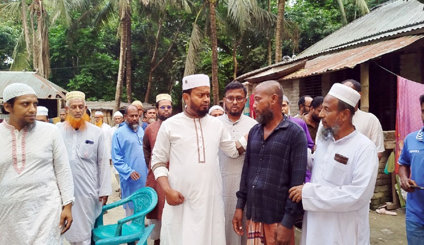 লোহাগড়ায় নিহত স্বেচ্ছাসেবকদল নেতার  শোকাহত পরিবারের পাশে এমপি বাচ্চু