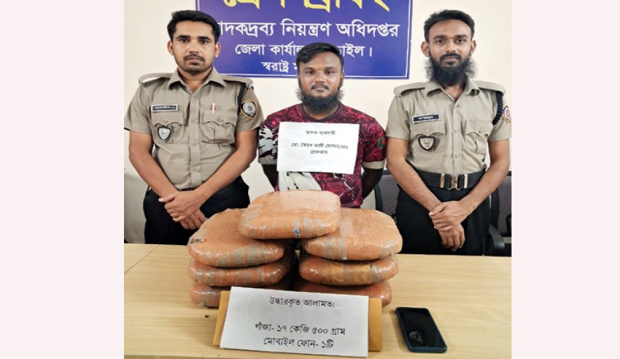 ট্রলারে যাত্রী পারাপারের পাশাপাশি মাদকবিক্রি :  অতঃপর সাড়ে ১৭ কেজি গাঁজাসহ ধরা !